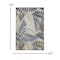 Homeroots 5 x 8 ft. Gray & Blue Leaves Indoor & Outdoor Area Rug 384871 - alternate 4